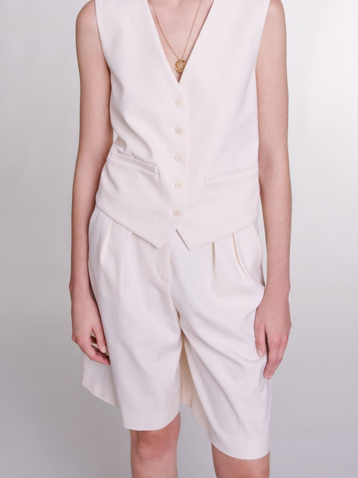 Pleated Bermuda shorts Maje second-hand photo 4