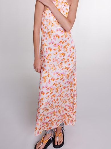 Robe longue fleurie et satinée Maje seconde main photo 2