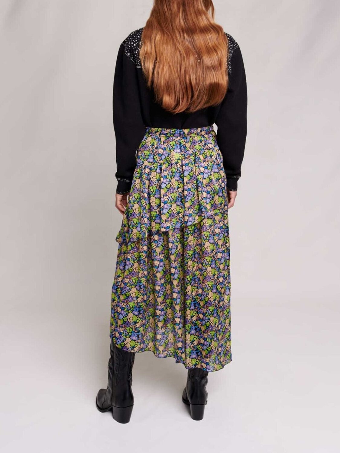 Jupe longue fleurie Maje seconde main photo 4