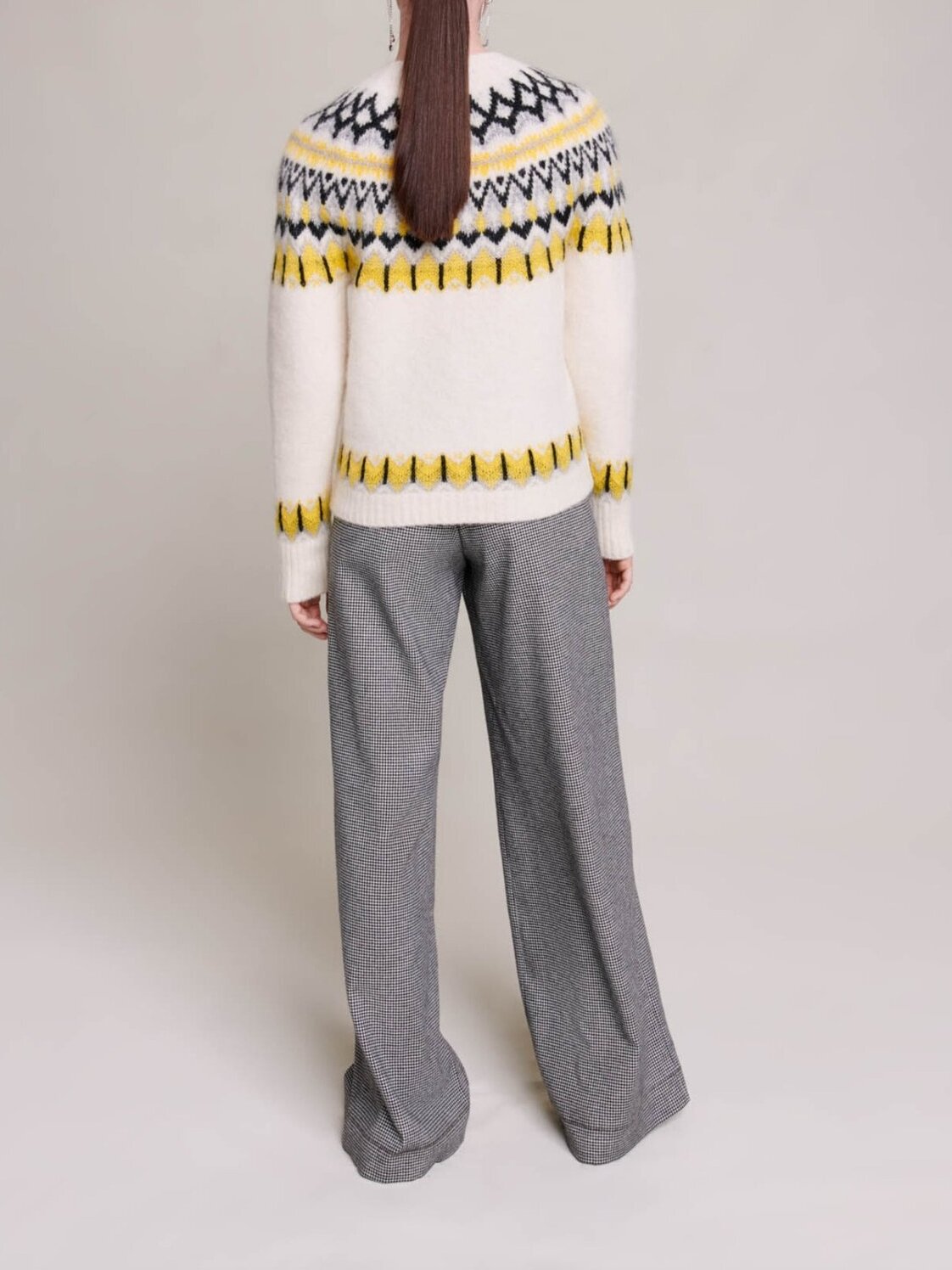 Pull en laine jacquard Maje seconde main photo 5