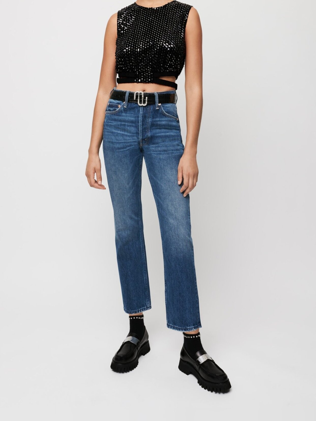 Sequin crop top Maje second-hand photo 4