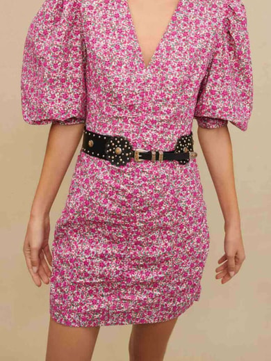Robe courte à imprimé fleuri Maje seconde main photo 2