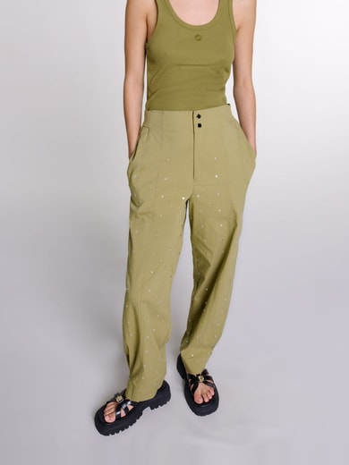 Pantalon baggy clouté Maje seconde main photo 2