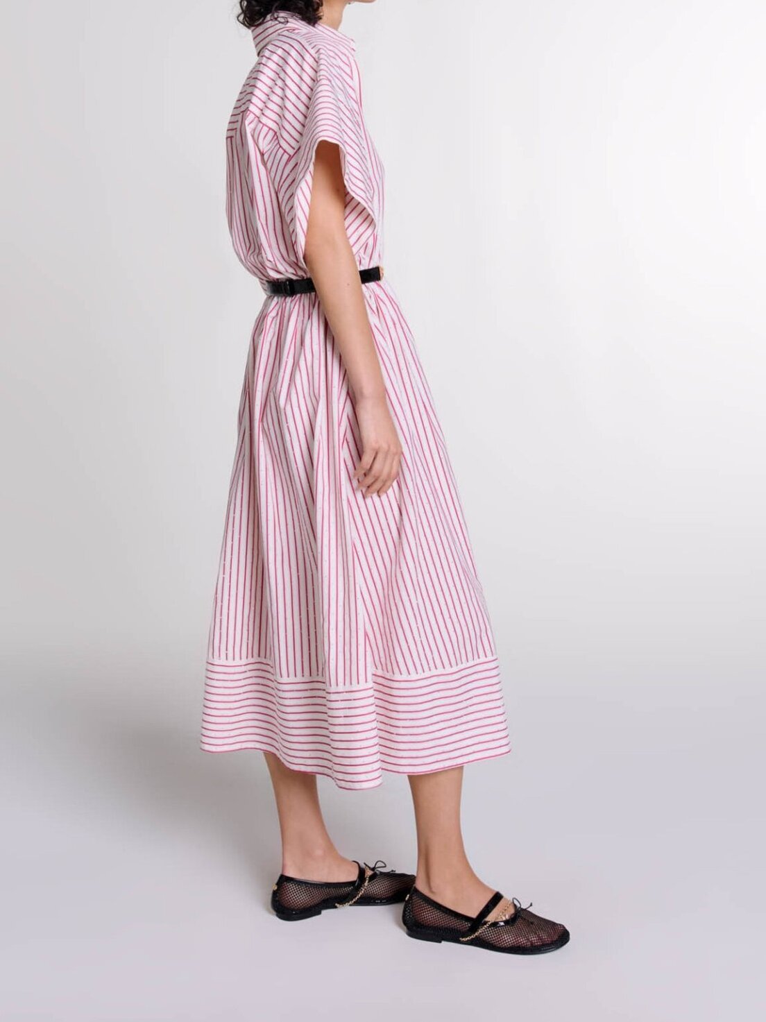 Langes gestreiftes Kleid mit Strass Maje Second-Hand photo 3