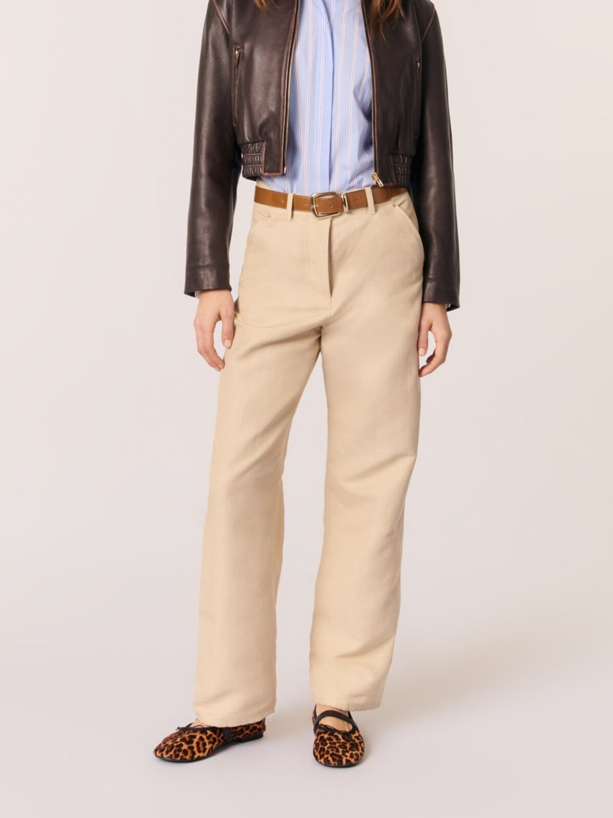 Photo produit Pantalon tailleur en lin et coton numéro 1