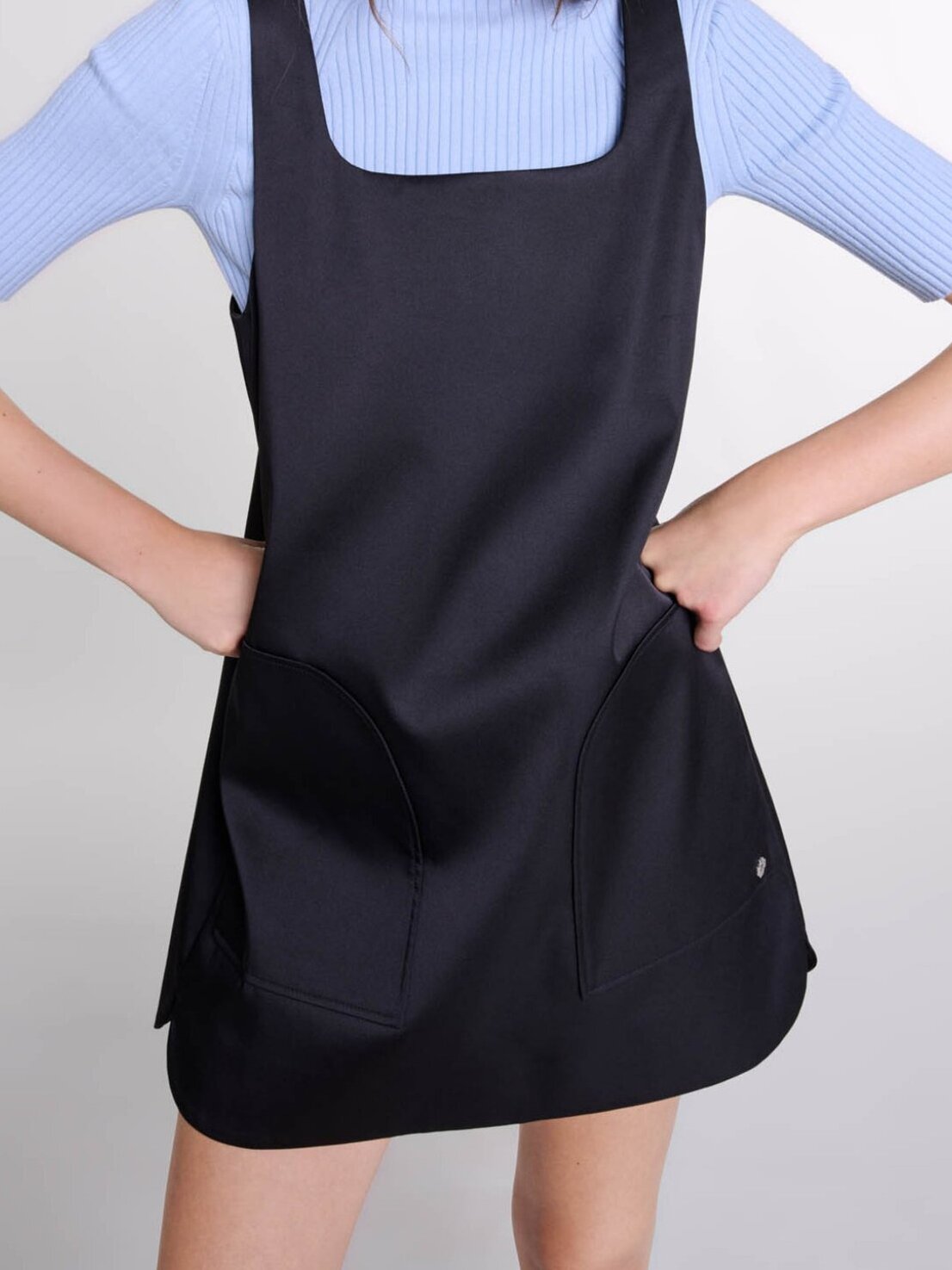 Satin pinafore dress Maje second-hand photo 5