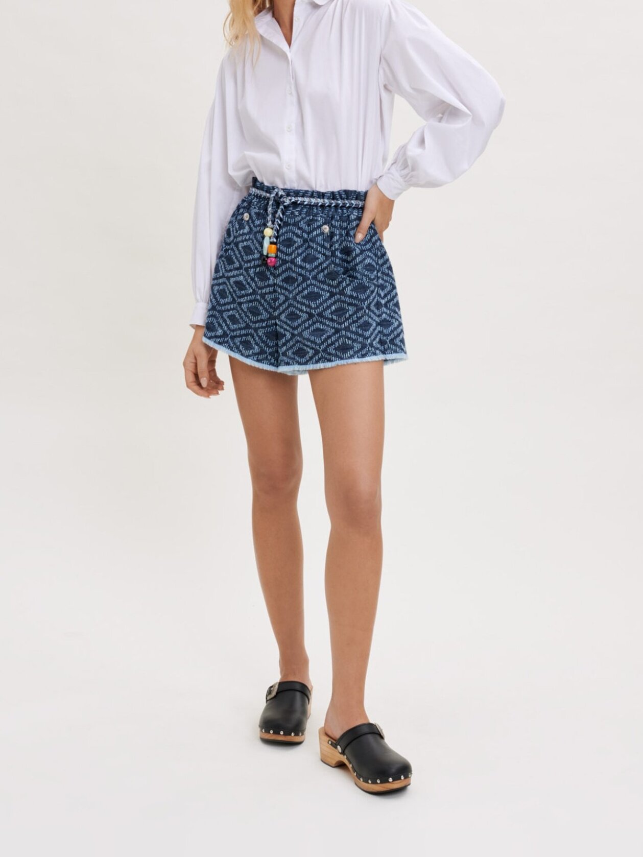 Photo produit Short en jacquard effet denim numéro 1