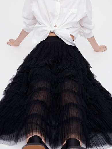 Jupe midi en tulle Maje seconde main photo 2