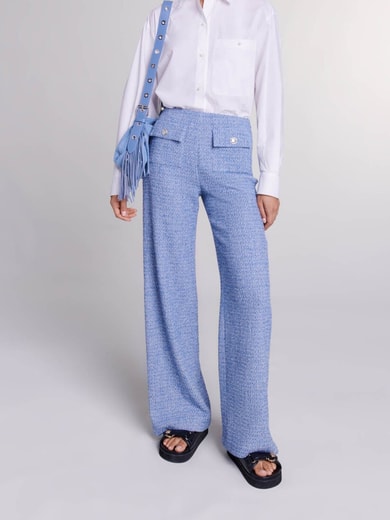 Pantalon en tweed Maje seconde main photo 2