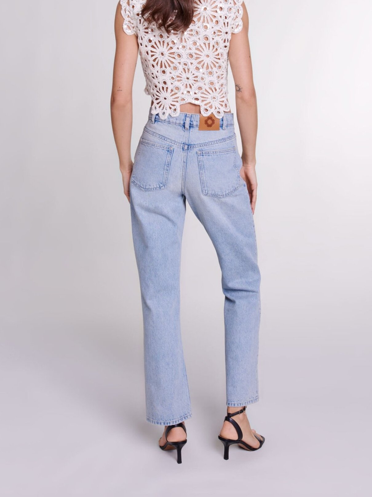 Top en crochet et sequins Maje seconde main photo 3