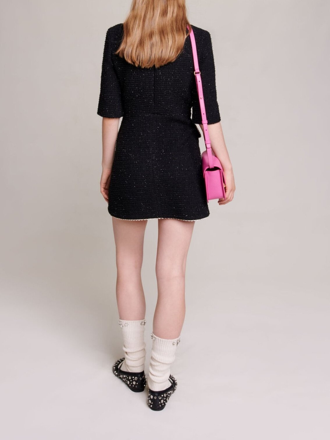 Kurzes Kleid aus Tweed Maje Second-Hand photo 3