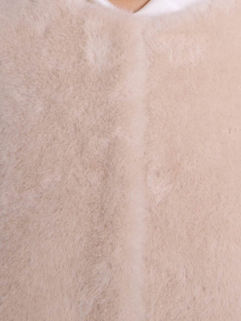 Cropped faux fur jacket Maje second-hand photo 5