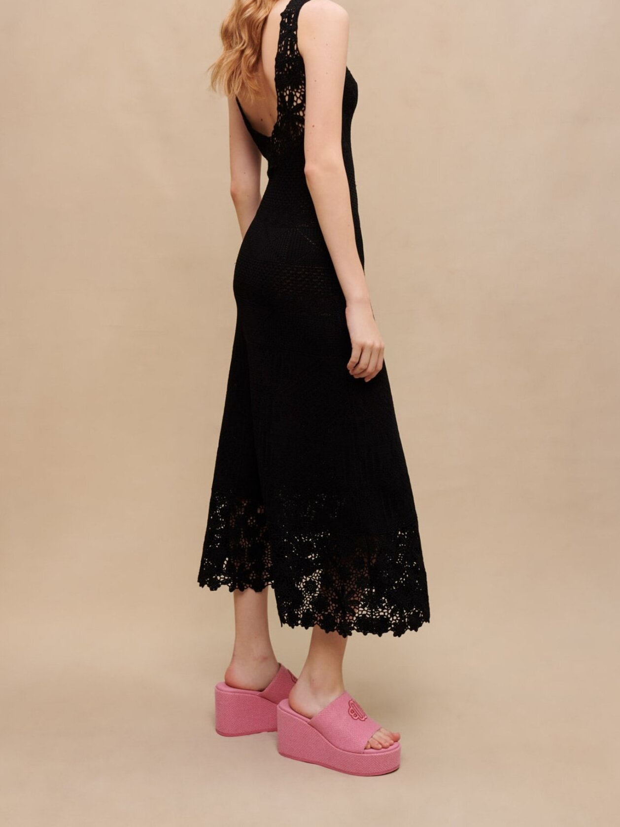 Robe longue en crochet Maje seconde main photo 2