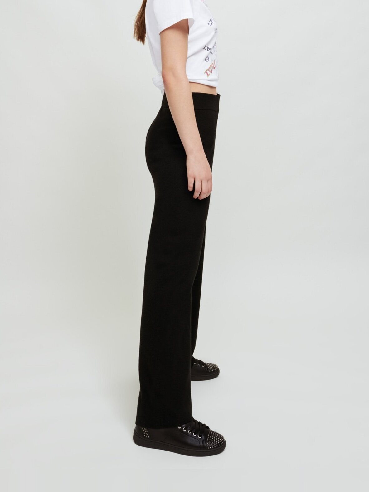 Pantalón de punto negro de pierna ancha Maje segunda mano photo 3