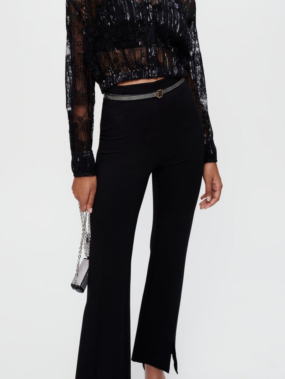 Chemise cropped en dentelle plissée Maje seconde main photo 2