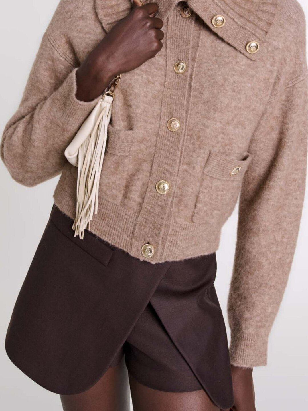 Wool-blend cardigan Maje second-hand photo 6