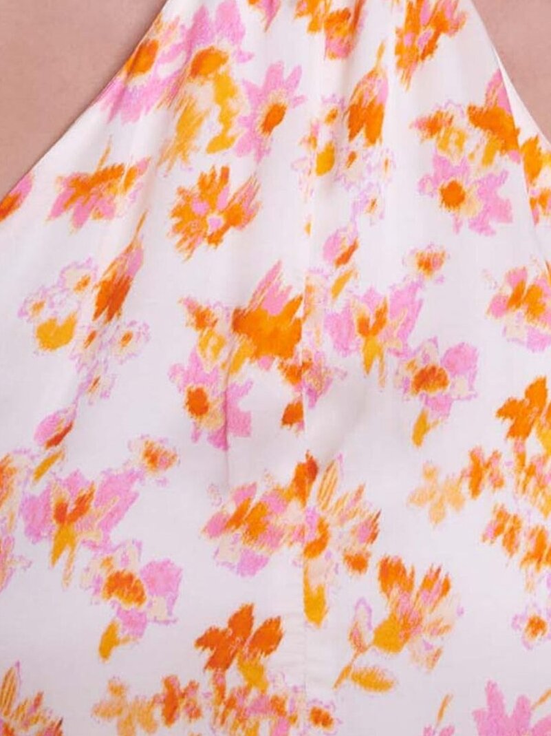 Robe longue fleurie et satinée Maje seconde main photo 5