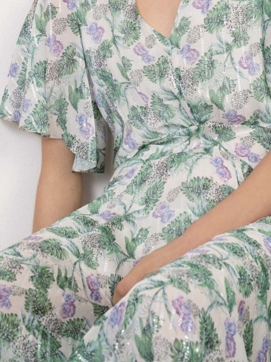 Photo produit Robe foulard en mousseline imprimée numéro 1