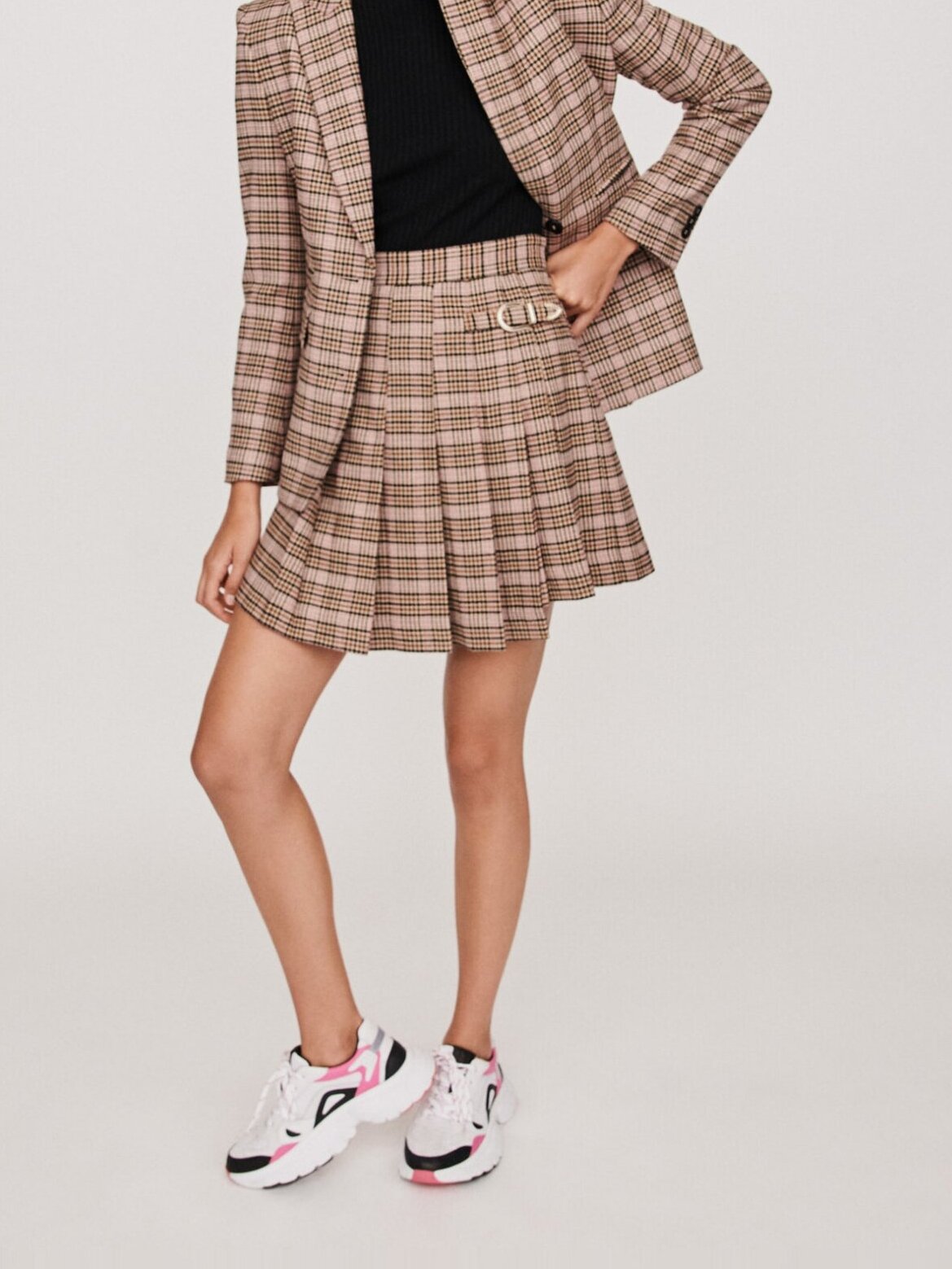 Product photo Pleated plaid kilt-style skirt number 1