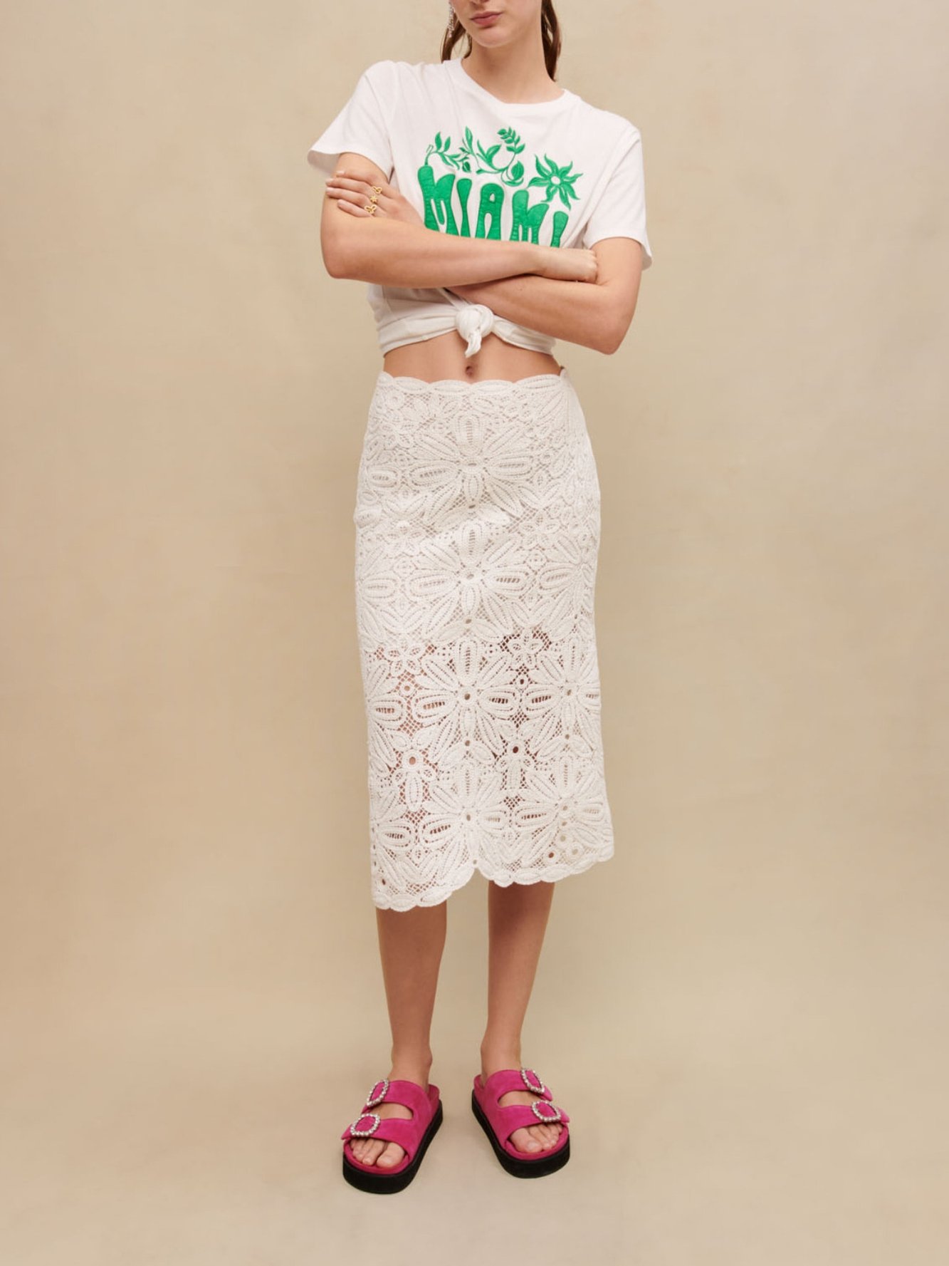 Photo produit Jupe midi en maille numéro 1