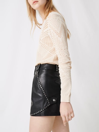 Short en cuir à studs Maje seconde main photo 2