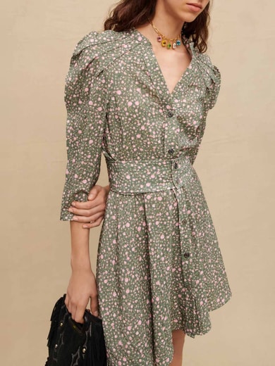 Robe courte manches volumineuses Maje seconde main photo 2