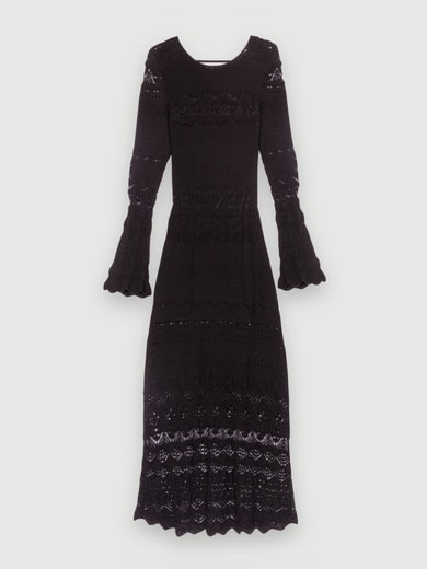 Robe longue en maille ajourée Maje seconde main photo 1