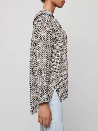 Chemise trompe-l'œil façon tweed Maje seconde main photo 2