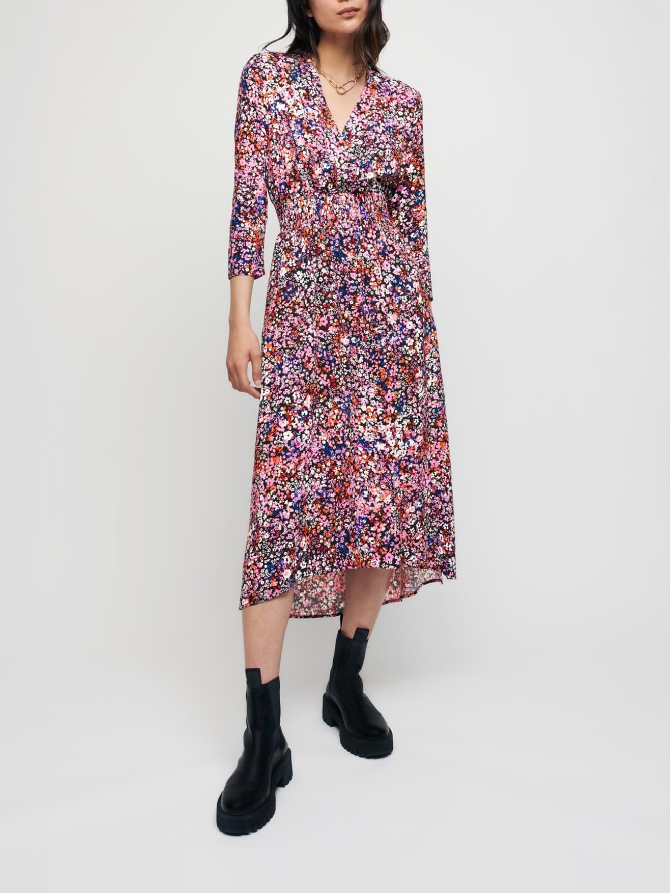 Robe en viscose imprimé Maje seconde main photo 2