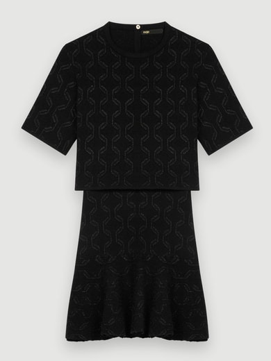 Robe trompe l'œil en maille jacquard Maje seconde main photo 1