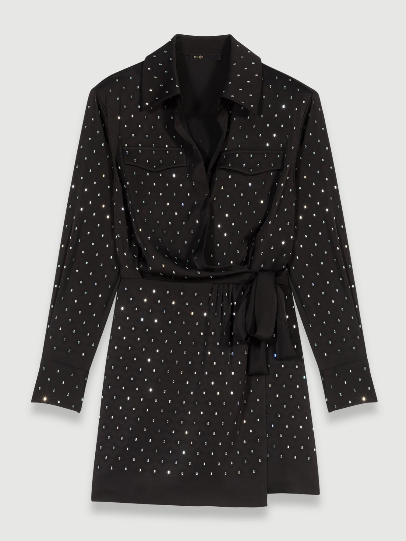 Photo produit Robe courte satinée à strass numéro 0