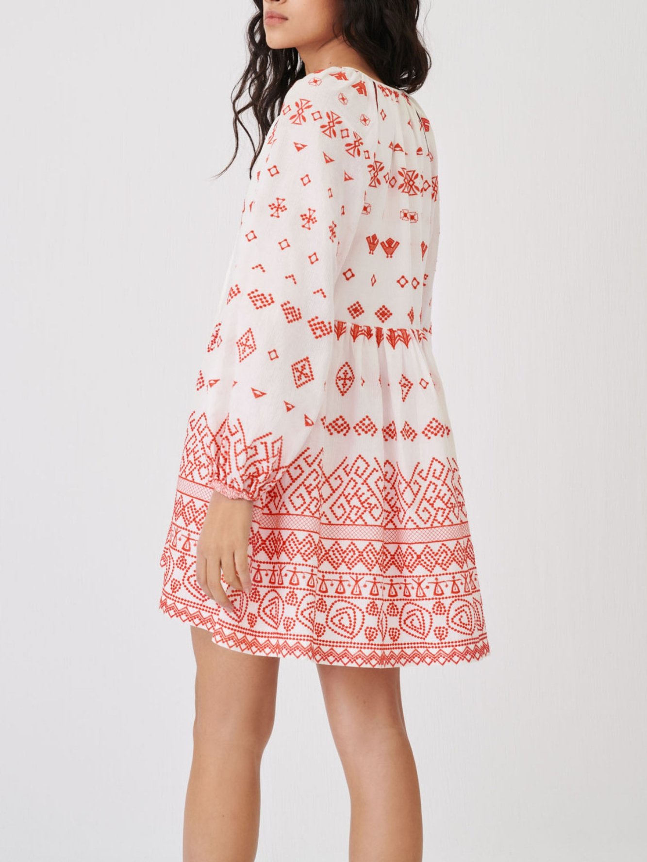 Baby-doll style fully embroidered dress Maje second-hand photo 2