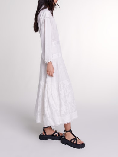 Robe longue en patchwork de coton Maje seconde main photo 2
