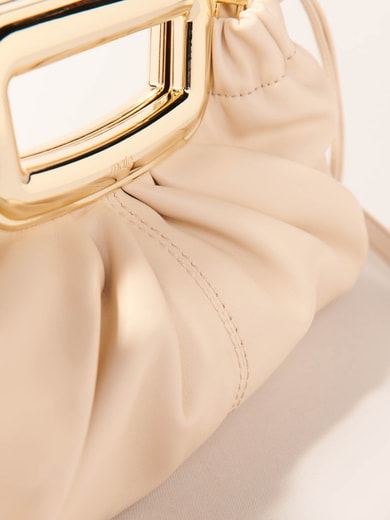 Metal handle leather clutch Maje second-hand photo 2
