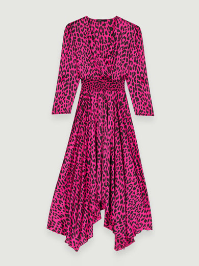 Asymmetrical leopard print dress Maje second-hand photo 1