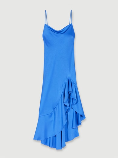 Robe longue satinée asymétrique Maje seconde main photo 1