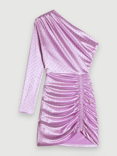 Robe asymétrique satinée Maje seconde main photo 1