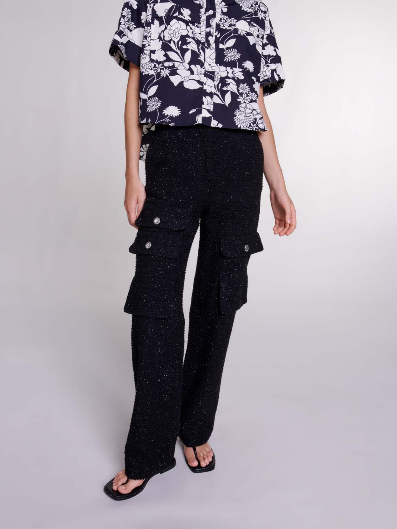Pantalon en tweed Maje seconde main photo 5