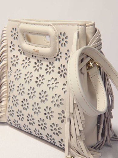 Sac M mini en cuir perforé Maje seconde main photo 2