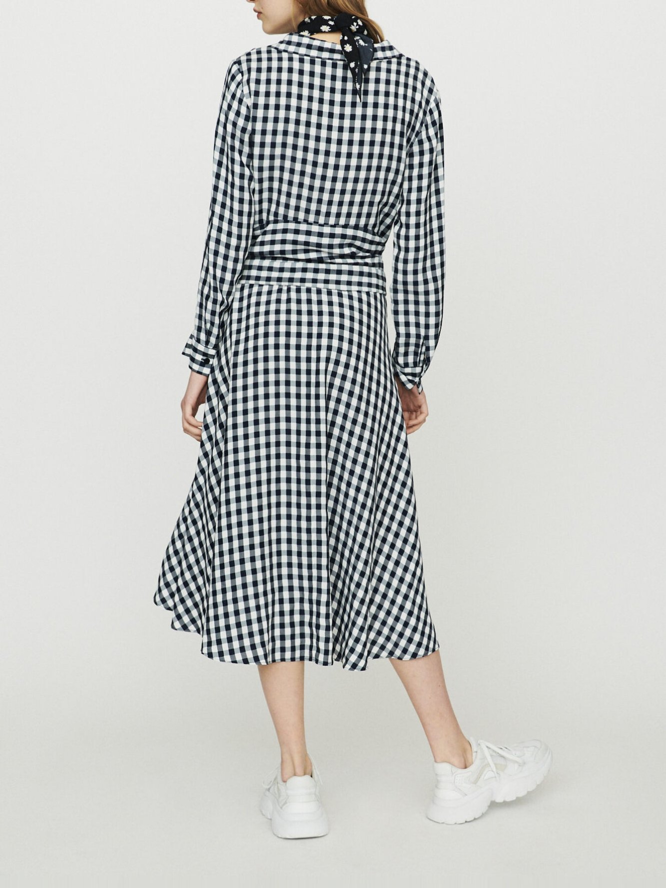 Midi shirt dress in vichy print Maje second-hand photo 3