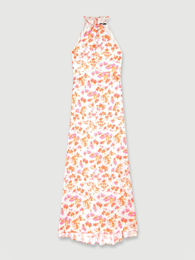 Robe longue fleurie et satinée Maje seconde main photo 1