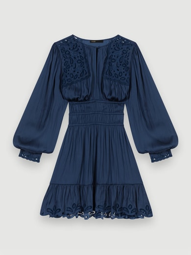 Robe smockée brodée Maje seconde main photo 1