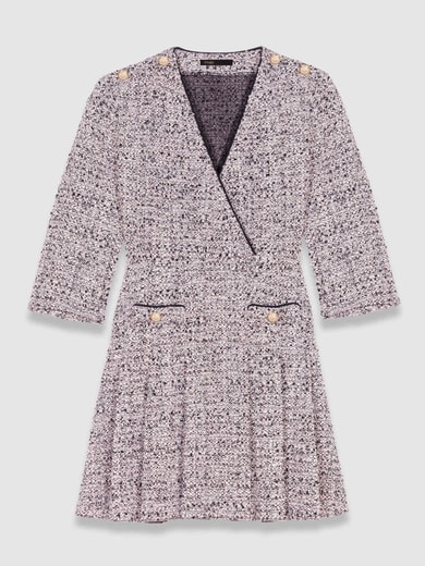 Robe courte en tweed Maje seconde main photo 1