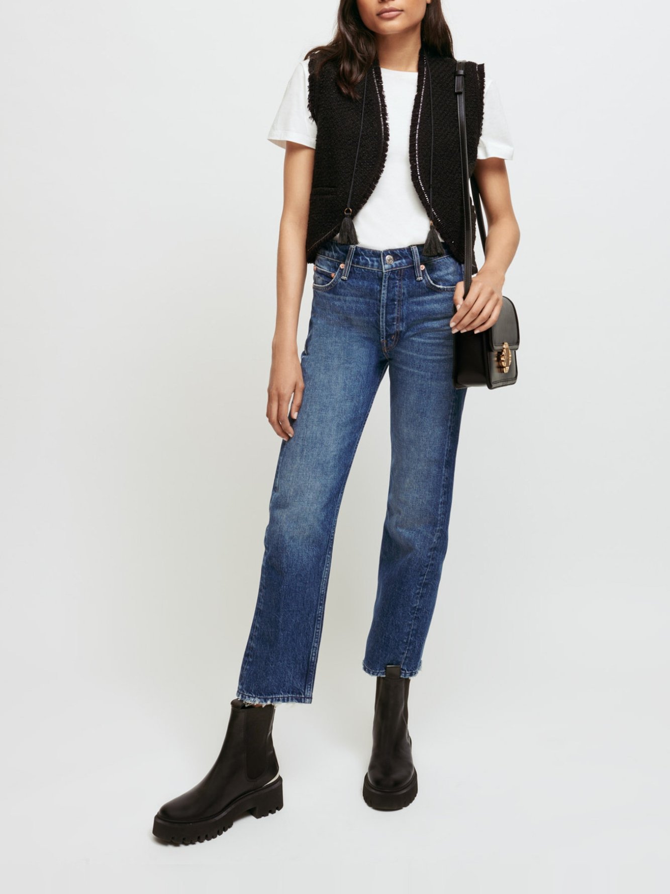Tweed-style sleeveless jacket Maje second-hand photo 3