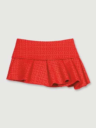 Mini-jupe en tweed asymétrique Maje seconde main photo 1