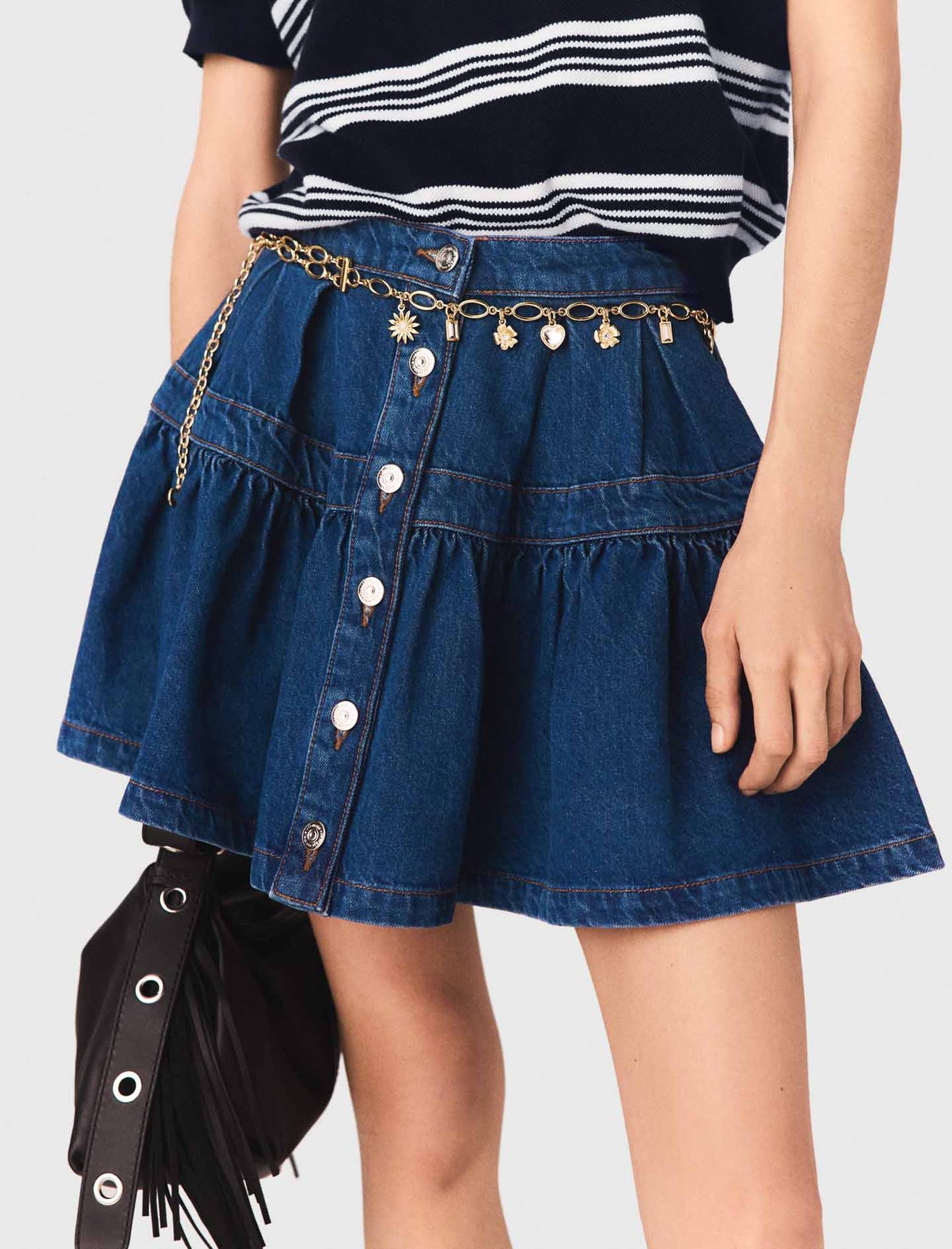 Jupe courte en denim Maje seconde main photo 7