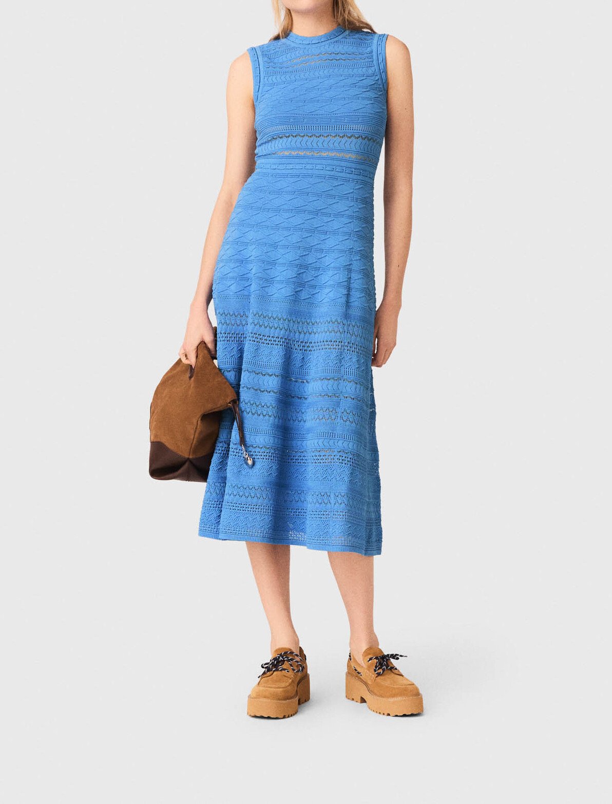 Pointelle knit maxi dress Maje second-hand photo 2