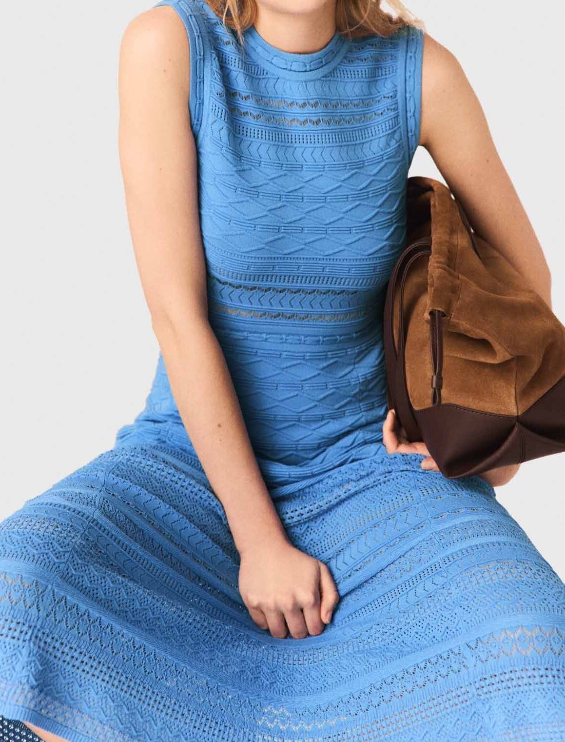 Pointelle knit maxi dress Maje second-hand photo 7