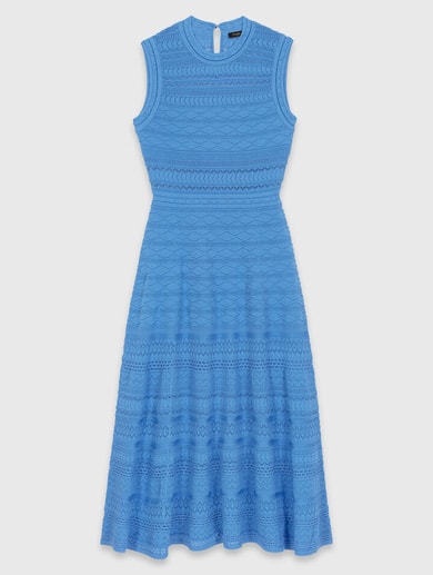 Langes Strickkleid mit Ajourmuster Maje Second-Hand photo 1