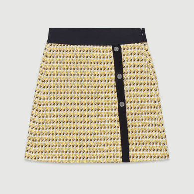 Jupe courte en tweed et lurex Maje seconde main photo 1